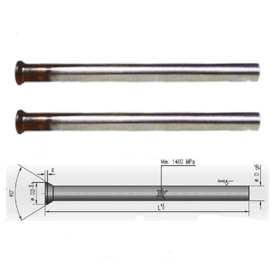Chân và ống đẩy khuôn đầu hình nón DIN 1530 D thông qua gia cố