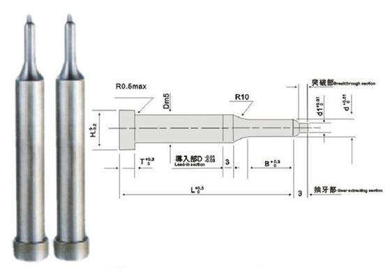 Alcrona Die Punch Pins SKH51, Dập lỗ vuông tùy chỉnh
