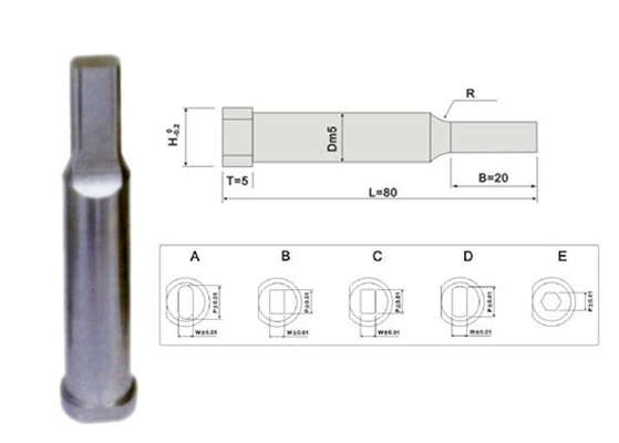 Alcrona Die Punch Pins SKH51, Dập lỗ vuông tùy chỉnh