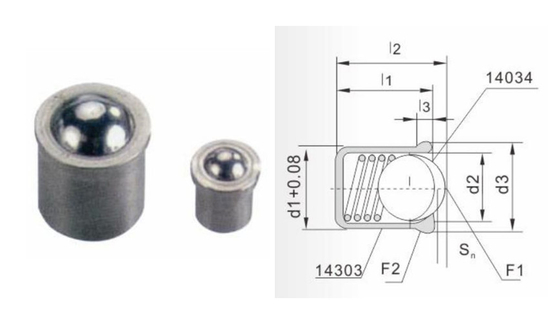 Chìa khóa Allen Key Spring Ball Plunger Loại lục giác MISUMI 1.4305